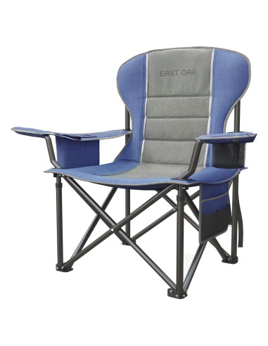 Silla de Camping Sobredimensionada EAST OAK CC02BU2 - Soporta 227 kg