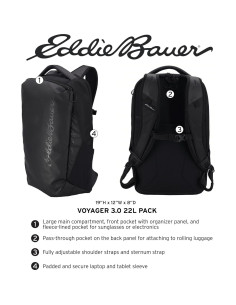 Mochila Eddie Bauer Voyager 3.0 22L para Laptop y Tableta 2