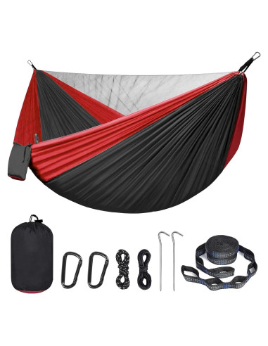 Hamaca de Camping Doble TOPCHANCES con Red Antimosquitos 272kg