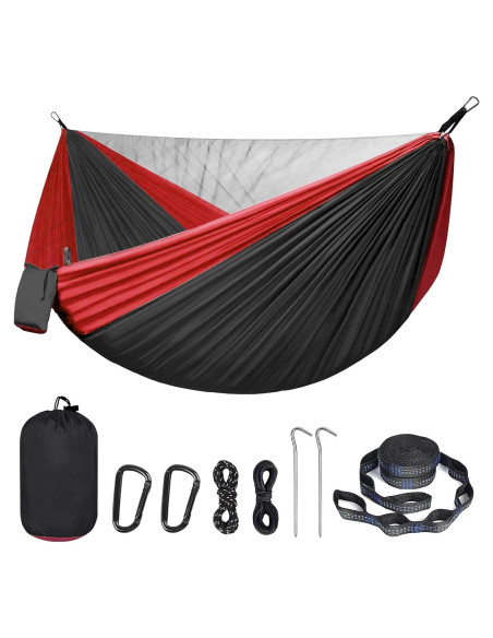 Hamaca de Camping Doble TOPCHANCES con Red Antimosquitos 272kg