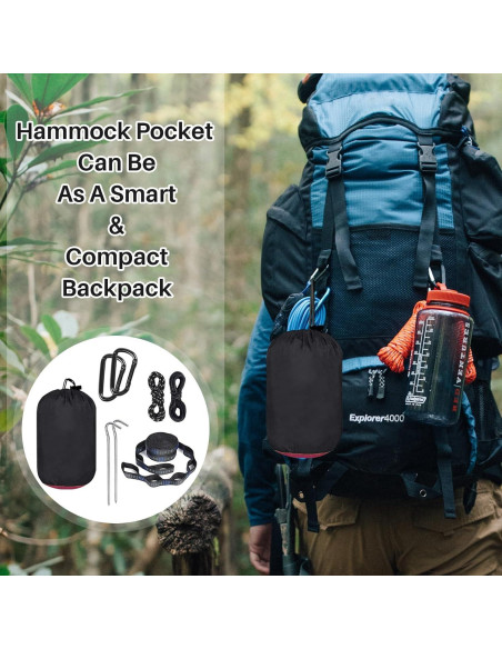 Hamaca de Camping Doble TOPCHANCES con Red Antimosquitos 272kg