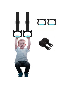 Anillas de Gimnasia Frehomee para Adultos y Niños, Soporta 200kg