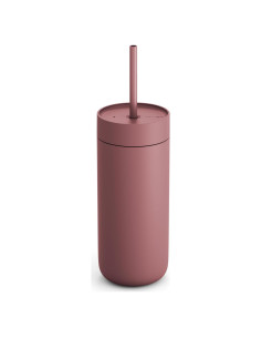 Taza de Café Frío Fellow 16 oz Rosa Desierto Aislada al Vacío