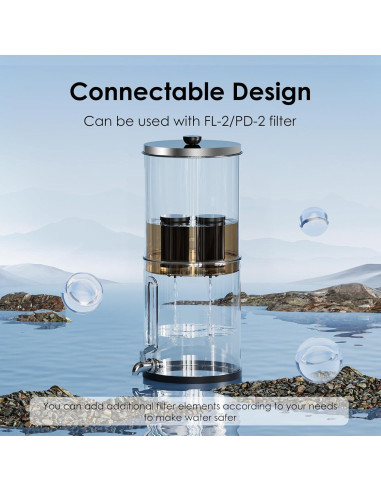 Purificador de Agua Purewell PW-8775 1.5Gal Acero Inoxidable 3 Etapas