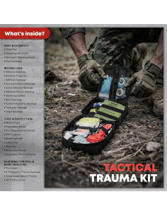 Kit de Primeros Auxilios Trauma VLITEPRO - Bolsa Táctica Negra 2
