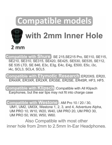 Tapones para Oídos Silicona Grande IiEXCEL 6 Pares Triple Flange