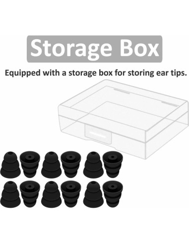 Tapones para Oídos Silicona Grande IiEXCEL 6 Pares Triple Flange