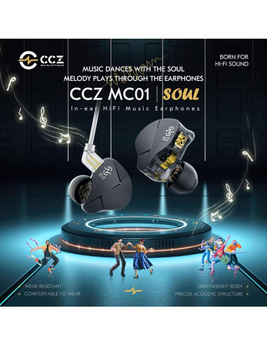 Auriculares In Ear KINBOOFI CCZ MC01 10mm con Cable Desmontable