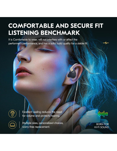 Auriculares In Ear KINBOOFI CCZ MC01 10mm con Cable Desmontable