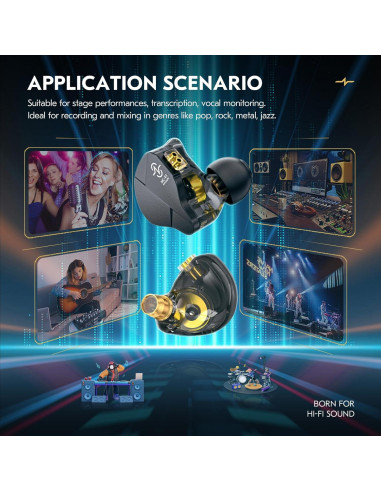 Auriculares In Ear KINBOOFI CCZ MC01 10mm con Cable Desmontable