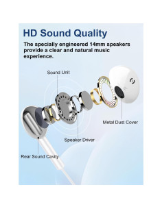 Auriculares con Cable MAS CARNEY WH9 con Micrófono 3.5mm 2