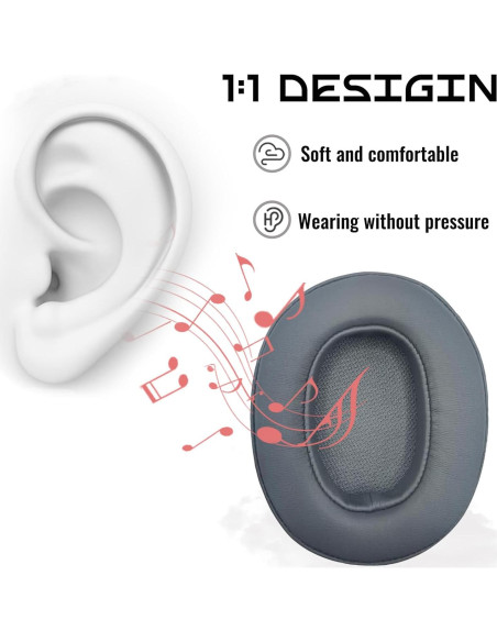 Almohadillas de Reemplazo Skullcandy para Auriculares - Color Titanio