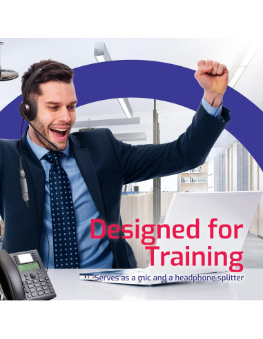 Divisor Y-Cord Plantronics GTW 27019-03 con Botón de Silencio