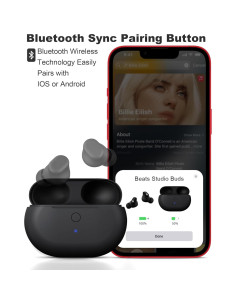 Estuche de Carga Reemplazo para Beats Studio Buds 660mAh 2