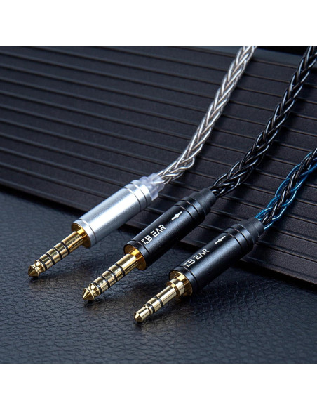 Cable IEM KBEAR ST12 Plus 2M OFC 5N Negro MMCX 3.5mm