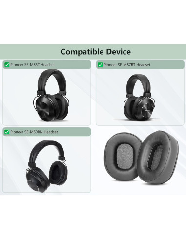 Almohadillas de Reemplazo XRHTONG para Auriculares Pioneer SE-MS5T MS7BT MS9BN