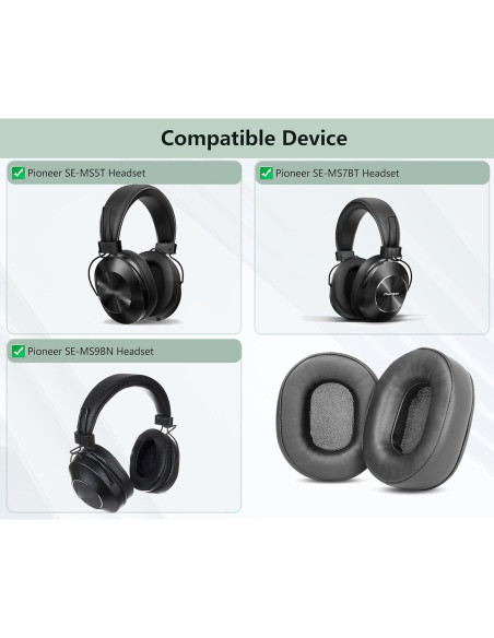 Almohadillas de Reemplazo XRHTONG para Auriculares Pioneer SE-MS5T MS7BT MS9BN