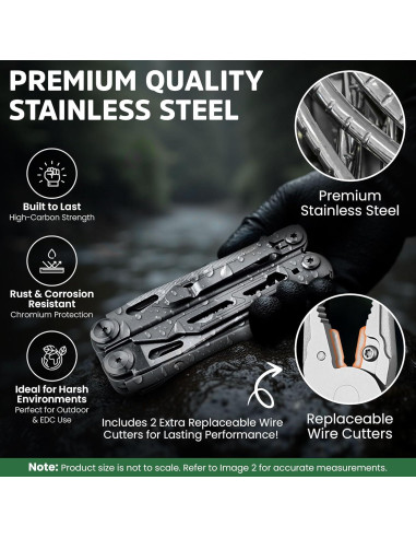 Multiherramienta 26-en-1 Genérico Acero Inoxidable EDC 10.8cm