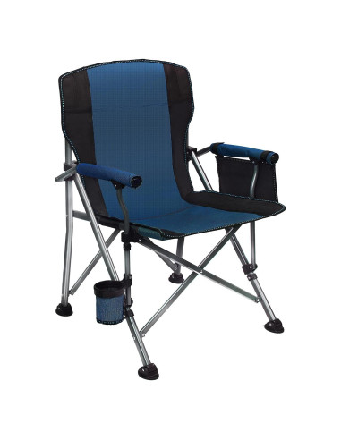 Silla de Camping Plegable LEADALLWAY Azul Soporta 158.8 kg