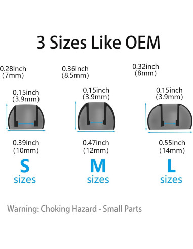 6 Pairs Puntas de Silicona para Auriculares Google Pixel Buds Pro S/M/L