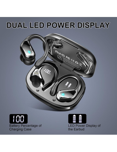 Auriculares Inalámbricos Rulefiss X27 Bluetooth 5.4 IPX7 75h