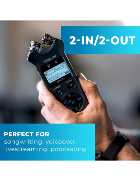 Paquete TASCAM DR-07X Grabador Portátil + Auriculares TH-02-B