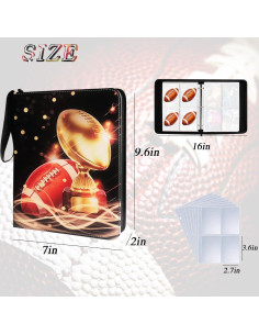 Carpeta de Tarjetas de Fútbol QANYYO 400 Bolsillos Recargable 2