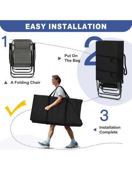 Silla Plegable Explore Land 2-en-1 con Bolsa de Transporte - Negro