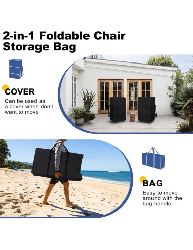 Silla Plegable Explore Land 2-en-1 con Bolsa de Transporte - Negro