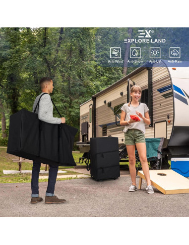 Silla Plegable Explore Land 2-en-1 con Bolsa de Transporte - Negro