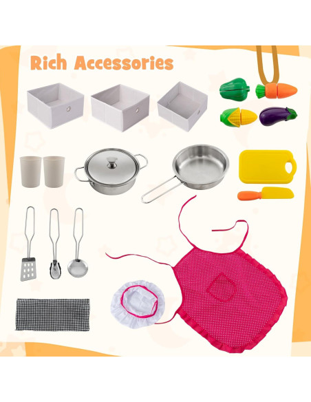 Juego de Cocina de Madera Costzon para Niños con Agua y Sonido Juego de Cocina de Madera Costzon para Niños con Agua y Sonido