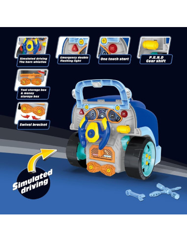 Taller de Motores de Automóviles La Fábrica de Burbujas - Juguete Mecánico Azul