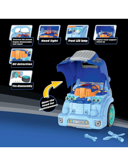 Taller de Motores de Automóviles La Fábrica de Burbujas - Juguete Mecánico Azul Taller de Motores de Automóviles La Fábrica de Burbujas - Juguete Mecánico Azul