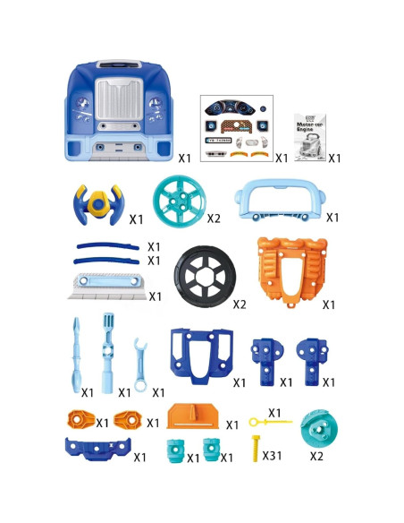 Taller de Motores de Automóviles La Fábrica de Burbujas - Juguete Mecánico Azul Taller de Motores de Automóviles La Fábrica de Burbujas - Juguete Mecánico Azul