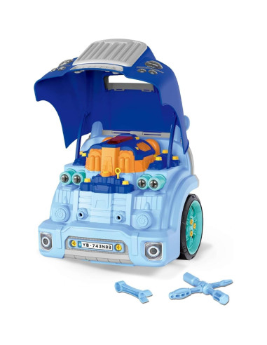 Taller de Motores de Automóviles La Fábrica de Burbujas - Juguete Mecánico Azul