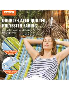 Hamaca Doble Acolchada VEVOR 3.66m con Almohada y Cadenas 2