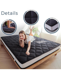 Colchón Futón Grueso MAXYOYO 15.24 cm Individual Negro 2