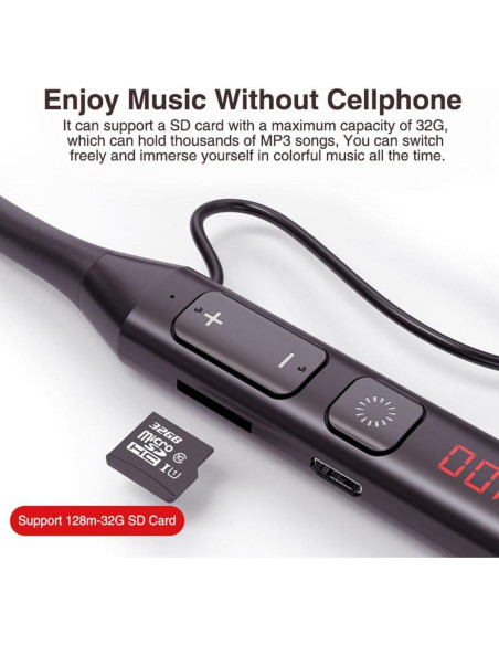 Auriculares Bluetooth JNXIKOU Neckband Inalámbricos 60h Batería