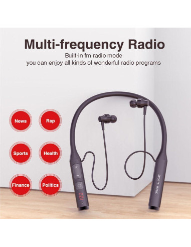 Auriculares Bluetooth JNXIKOU Neckband Inalámbricos 60h Batería