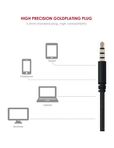 Auriculares Galice con Micrófono y Control de Volumen Negro/Púrpura