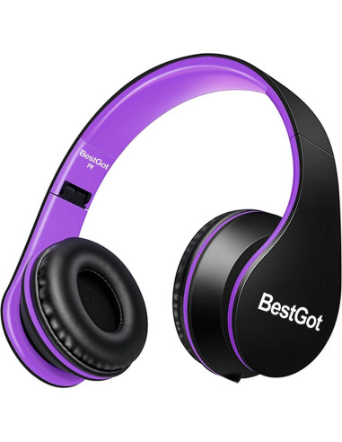 Auriculares Galice con Micrófono y Control de Volumen Negro/Púrpura