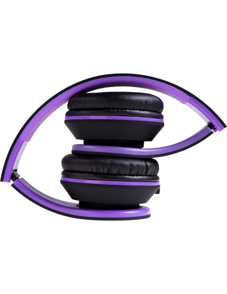Auriculares Galice con Micrófono y Control de Volumen Negro/Púrpura