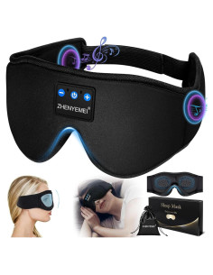 Máscara de Sueño 3D ZHENYEMEI con Auriculares Bluetooth