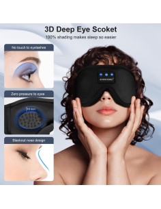 Máscara de Sueño 3D ZHENYEMEI con Auriculares Bluetooth 2