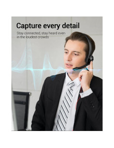 Auricular NUBWO HW02 USB y 3.5mm con Micrófono Claro - Negro 2