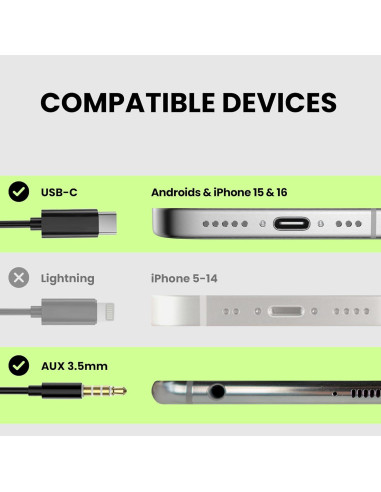 Auriculares de Almohada Avantree Slumber B USB-C y AUX