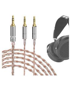 Cable de audio Geekria 2.5m para auriculares HIFIMAN y Denon