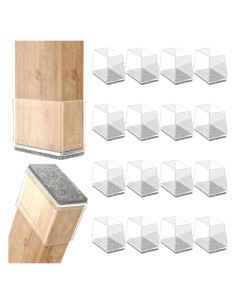 Protectores de patas de silla CHWM 16 PCS Silicona Transparente