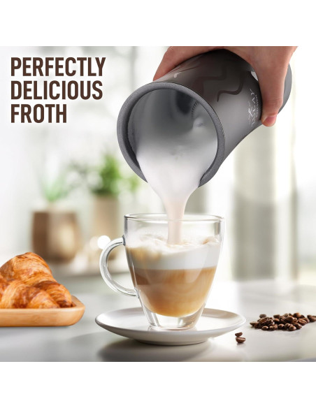 Espumador y Calentador de Leche Zulay Ventus 500W - Gris