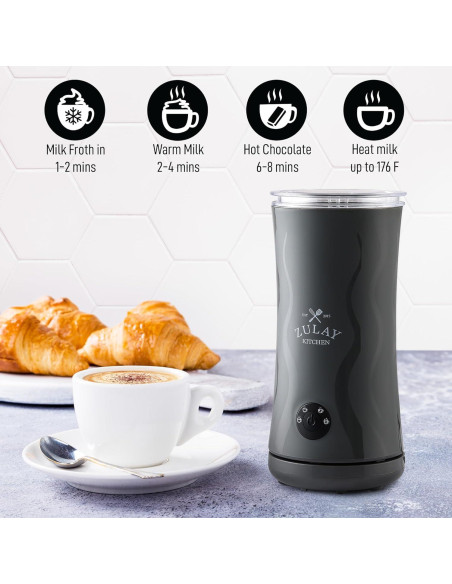 Espumador y Calentador de Leche Zulay Ventus 500W - Gris